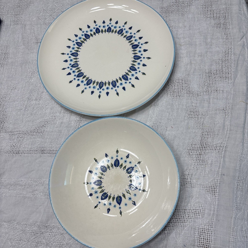 VTG  MCM Kitchen Serving Bowl & 12" Platter Marcrest Stetson Swiss Alpine Chalet